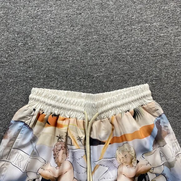 Amiri Beige Graphic Print Shorts - Picture 4 of 6